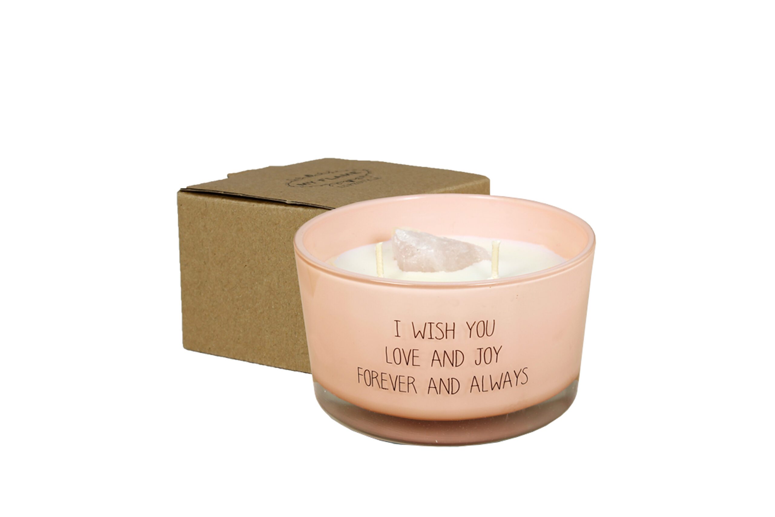 My Flame - Sojakaars - I wish you love and joy forever and always - met rozenkwarts - Geur Green Tea Time