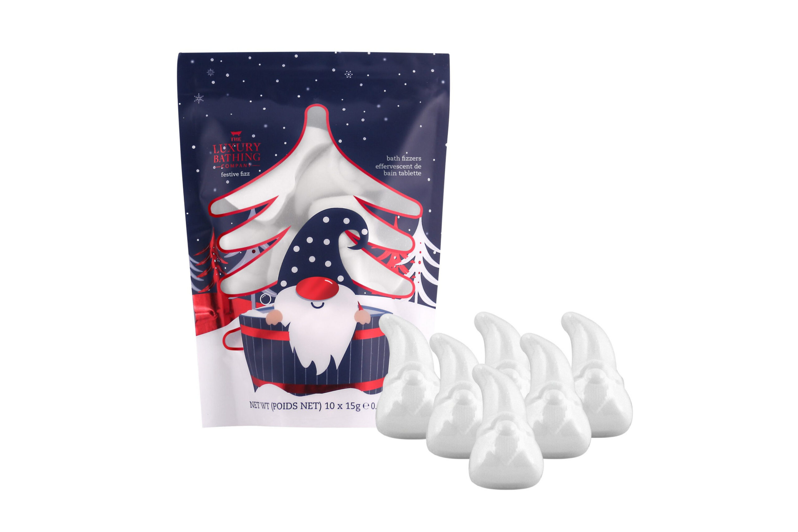 The Luxury Bathing Company - Geschenkset - Festive Fizz - Bruisfiguurtjes Kerstman