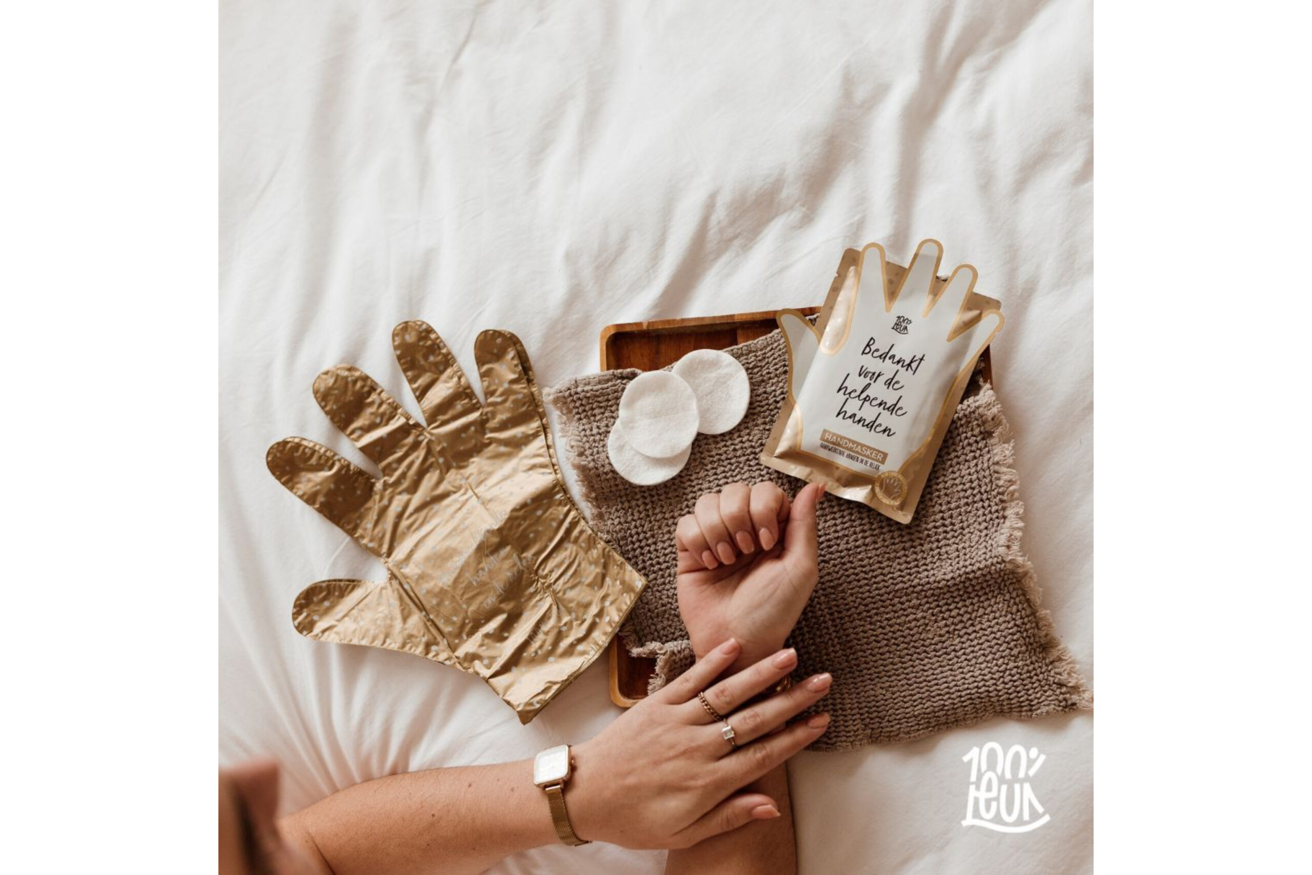 100 % Leuk - Handmasker - Bedankt voor de helpende handen - Afbeelding 2