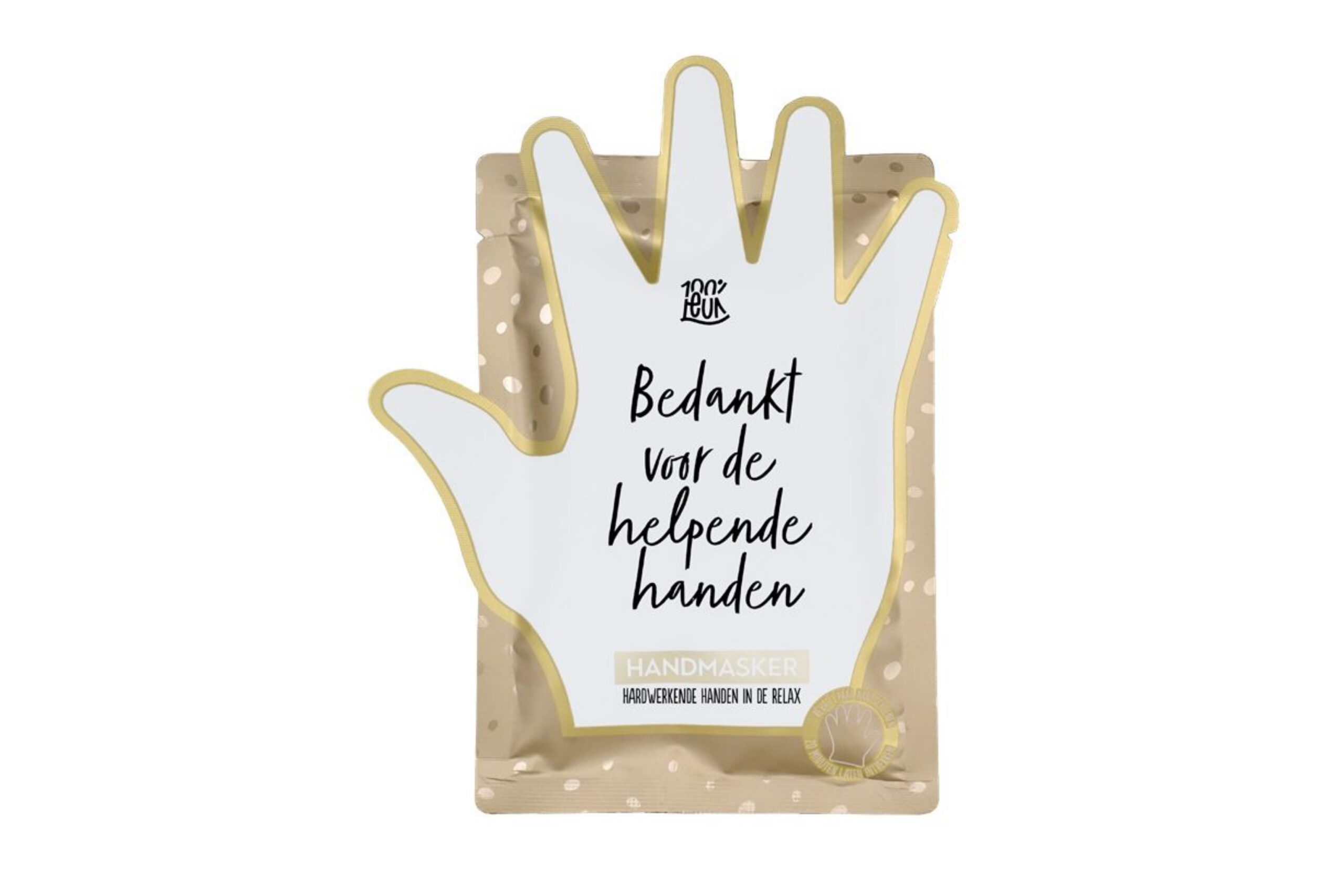 100 % Leuk - Handmasker - Bedankt voor de helpende handen