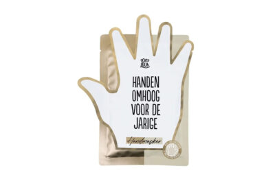 100 % Leuk – Handmasker – Handen omhoog voor de jarige