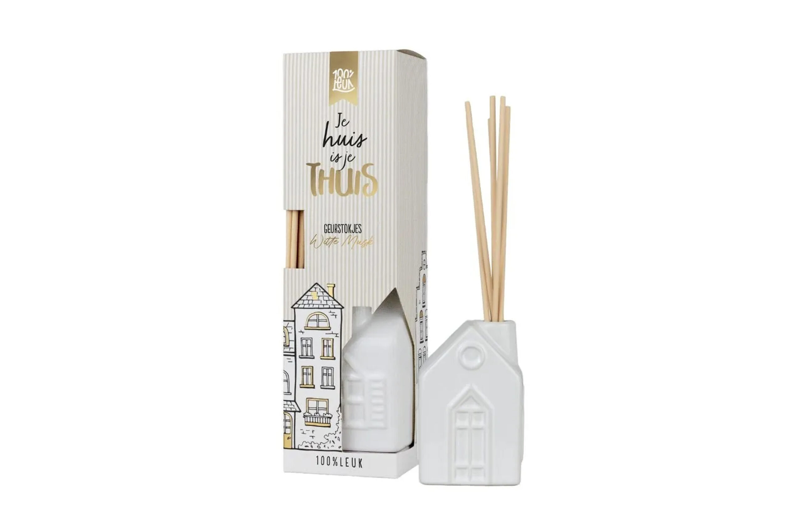 100 % Leuk - Geurstokjes - Je huis is je thuis