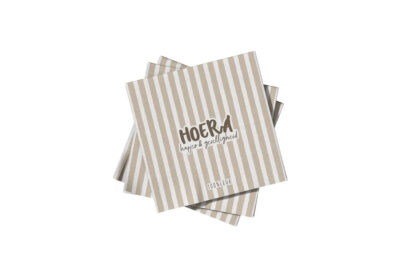 100 % Leuk – Servetten – Hoera hapjes en gezelligheid